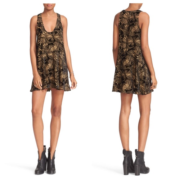 Free People Dresses & Skirts - FREE PEOPLE Ellie Velvet Burnout Dress NWOT S
